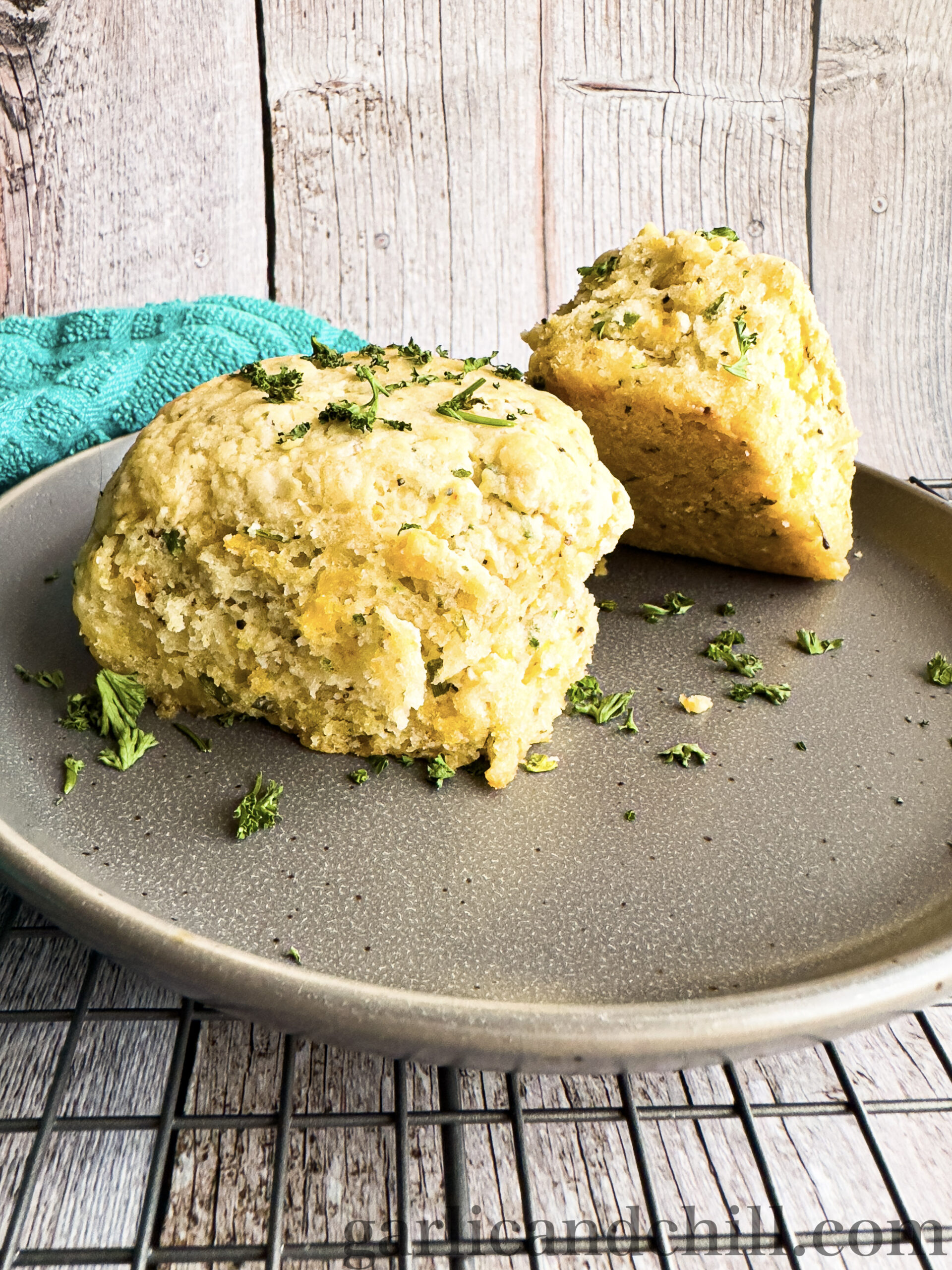 Vegan Cheddar Chive Biscuits