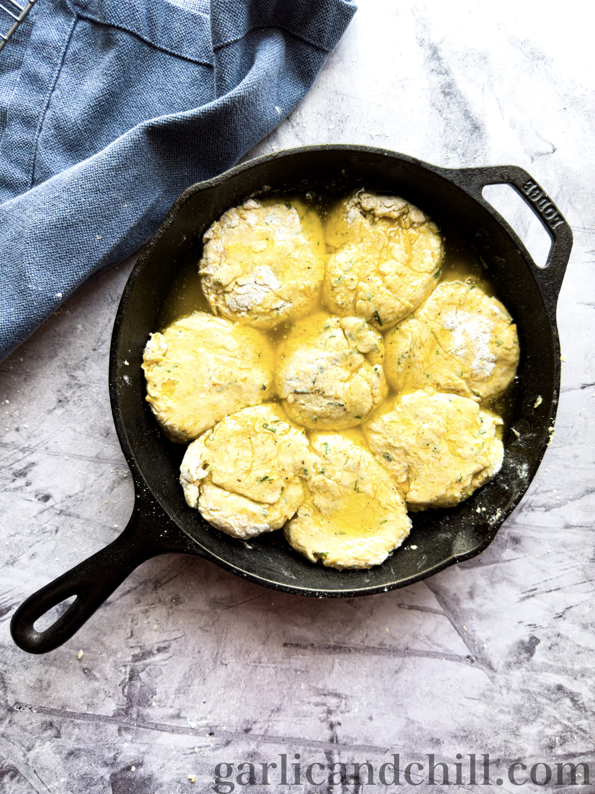 Biscuit Doughs coated with Vegan Butter