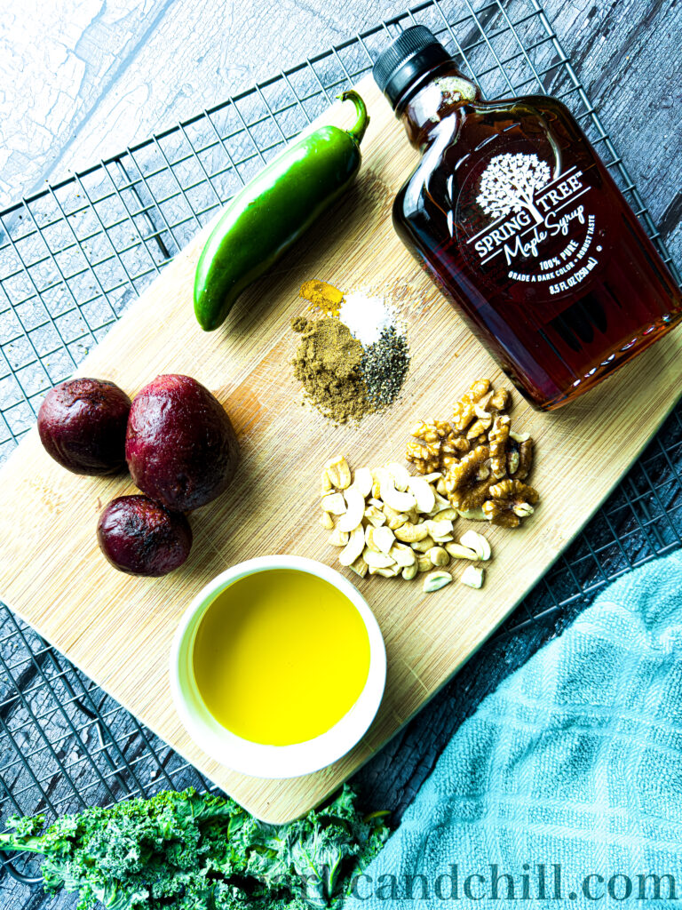 Vegan Sweet 'n' Spicy Beet Spread ingredients