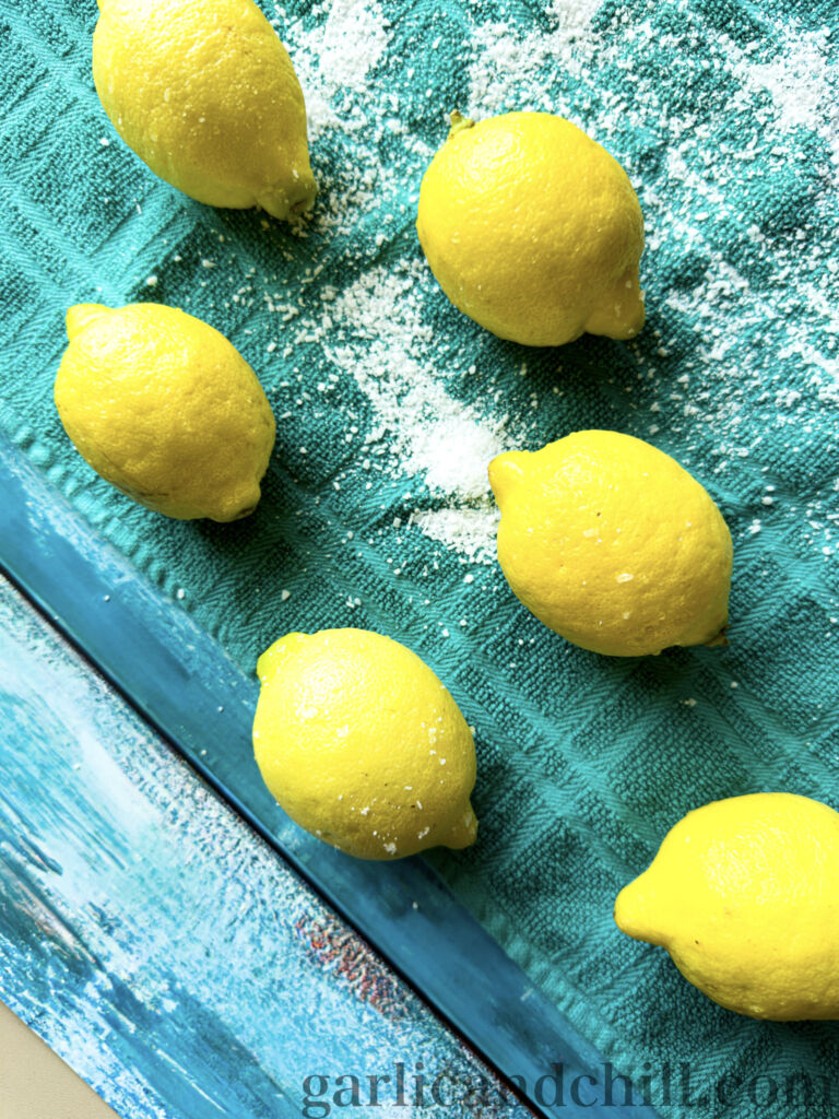 Lemons w/ Kosher Salt on a Towel