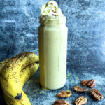 Vegan Lotsa Matcha Banana-Bread Smoothie w/ bananas and pecans